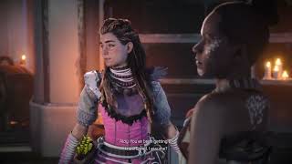 HFW: Aloy asks Zo if she's getting to know Erend. Zo says he's a very loud friend.