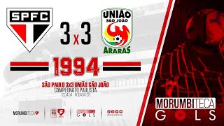 São Paulo 3x3 União São João - Paulista 1994 - rodada 20 - 12/04/1994