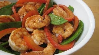 Shrimp, Bell Pepper & Snow Pea Stir-fry