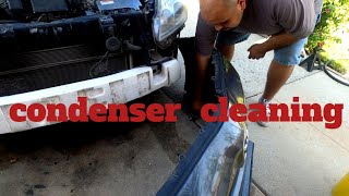 2010 Toyota prius condenser cleaning!