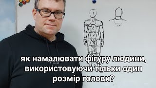 Як намалювати фігуру людини, використовуючи тільки один розмір голови?