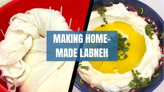 Making Home-Made Labneh - Lebanese Creamy Yoghurt Cheese, very easy to make & good for the stomach