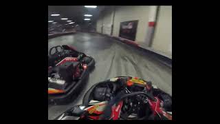 Go kart racing incident #4 - I got squeezed in the wall and went airborne