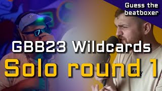 GTB#1 - GBB 2023 wildcards, solo winners of round 1