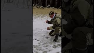 Щучка на капкан зимой  #youtubeshorts #карелияжизнь #рыбалка #карелия #щука #fishing #капкан