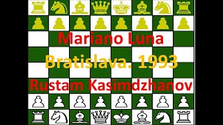 Rustam Kasimdzhanov (blancas) vs Mariano Luna (negras) Bratislava, 1993