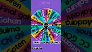 GOKU & VEGETA vs ?  random anime wheel spin #shorts  #db #dbz #dbs (dbs edition)