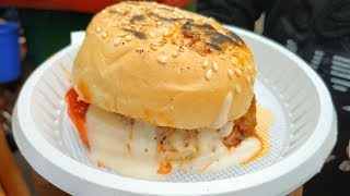 Mini chicken burger street food (Part 2) Spicy masala tasty chicken burger recipe in BD