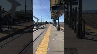 Train approaching Englewood Station