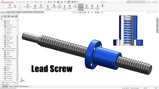 Lead Screw in Solidworks | Solidworks Tutorials