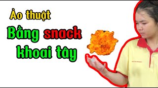 Hướng dẫn ảo thuật bằng snack khoai tây - Cách buộc dây giày siêu nhanh