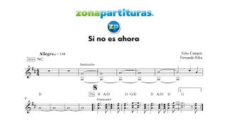 Partitura "Si no es ahora" Timbiriche