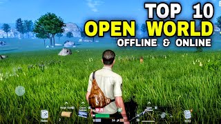 Top 10 Best OPEN WORLD Games for Android/iOS 2024 | (ONLINE & OFFLINE Open world game)