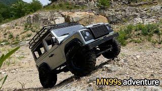 MN99s  land rover defender  off-road adventure, rc crawler , rc crawling, rc오프로드  #epic 16