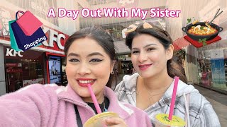 A Day Out with My Sister From U.S.A ** She tried my mom's food & shopping 🛍️ vlog**