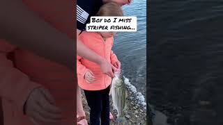 MY GIRLS CATCHING STRIPERS LIKE A PRO!!! 🎣 🐟 #shorts #girlsfishing #stripedbass