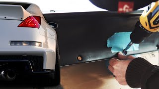 Drilling Holes for Rivnut Nutserts | 350Z Rocket Bunny Spoiler Install Part 3