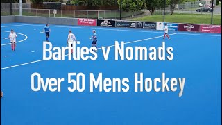 Barflies v Nomads. Mens Over 50 Hockey. Gold Coast 2021