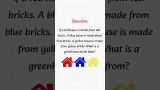 Riddle 1 | HOUSE #genius #trivia #riddle #areyouagenius #commonsense