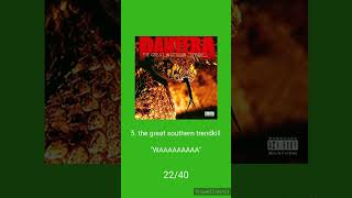 PANTERA The great southern trendkill Ranking #metal #shorts #ranking #pantera #albumranking