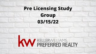 Pre-Licensing Study Group 3/15