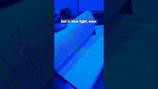 highlighted text in normal light vs. blue light. so so pretty. #booktok #booktube #poetry