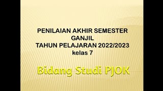 Soal Ujian Semester 1 ( Ganjil ) tahun 2022-2023