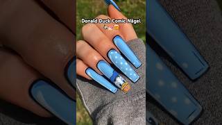 DONALD DUCK COMIC NÄGEL 🦆🤩💙✨ Wie findet ihr das Ergebnis? 🙈 #nails #nägel #naildesign #nailart