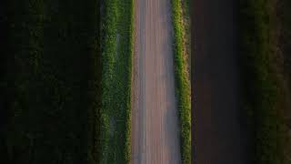 Top-down gravel road