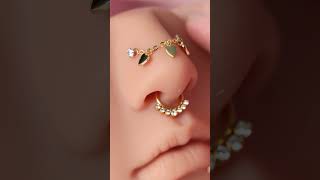 2024 Heart Chain Connectors: Stunning Nose Piercing Looks | EricaJewels | Nose Piercing Jewels