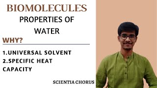 Properties of water (2) | Botany| Unit: Biomolecules |Class-11 Tamil Nadu New syllabus |