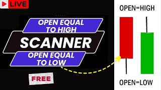 How to use Open High and Open Low Stocks Scanner in Free ||