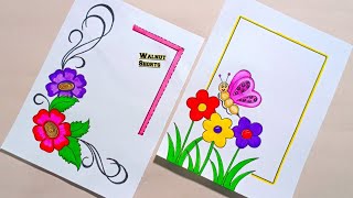 Creative Front Page Design For Assignment/Project Work Design Easy/Flower Border Design For Projects