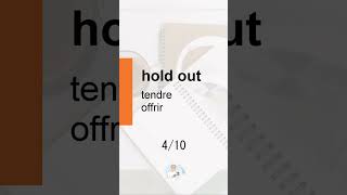 [French] Phrasal verbs 【hold】 10 sélections #Shorts #english #anglais #phrasalverbs #learnenglish