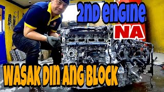 2nd  ENGINE FLOODED WASAK DIN ANG ENGINE BLOCK TOYOTA CAMRY HYBRID