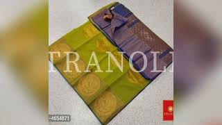 Tranoli Kota Silk Cotton Zari Woven Sarees with Contrast Border and Pallu