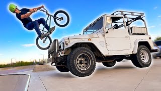 YOU CAN'T PARK THERE!! - BMX On A 50 Year Old Land Cruiser!