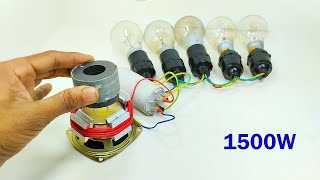 How To Make Free Electricity Ac 220v New Free Energy Idea Using 10W Speaker