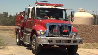 Fire Trucks Responding to a Grass Fire & More in Roseville & Yuba City CA