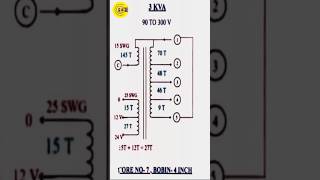 How To Make 90V To 300V Automatic Voltage Steblizer Coil Winding Data #viralshort #youtubeshorts