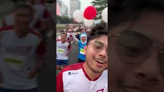 Seru tapi sayang… saya cidera😭 Jakarta Half Marathon 2023 #fitness #running #shorts