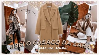 USEI UM CASACO DA ZARA POR UMA SEMANA 😱: desafio looks reais | Beatriz Freitas-Branco