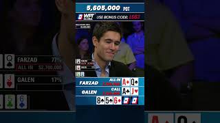 Ace Showdown: Farzad's All-In with 5 Million on the Line! #shorts