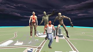 Giant Franklin Fight with Titan Zombies - INDIAN BIKES DRIVING 3D