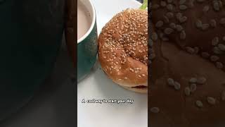 breakfast ideas,, hot tea with a home made burger 🍔