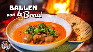 Gehaktballen op de BBQ met rode curry!