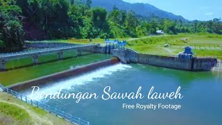 Bendungan sawah laweh, Drone Dji Mavic Air, Free Royalty Footage