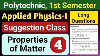 Properties of Matter (Part-4) | Applied Physics-I | 1st Semester Polytechnic | NatiTute