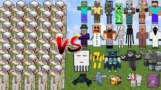 GOLEM ARMY vs ALL MINECRAFT MOBS