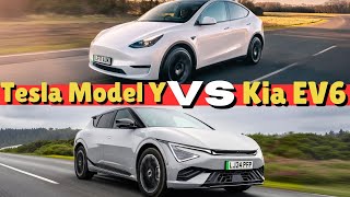 Tesla Model Y, Long Range AWD, 2024 VS Kia EV6, Long Range, AWD, 2024